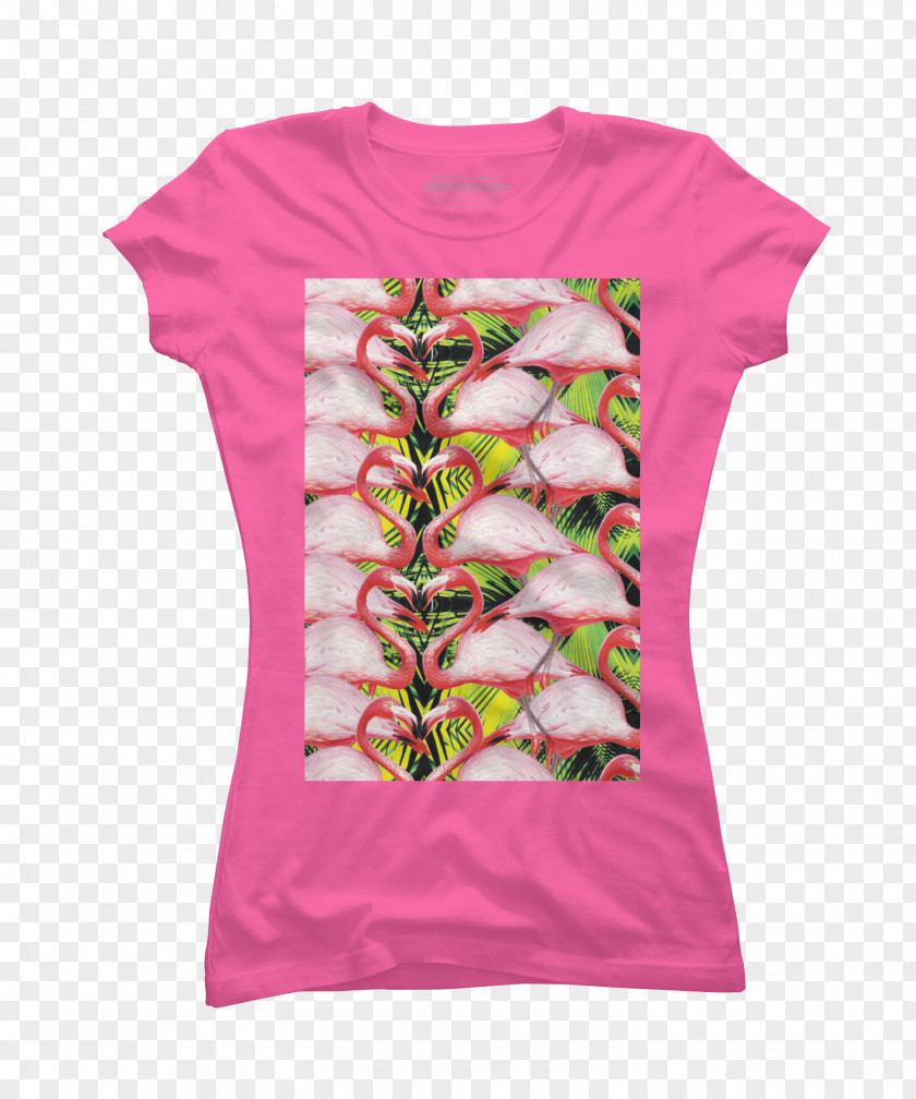 Flamingo Printing Long-sleeved T-shirt Hoodie Polo Shirt PNG