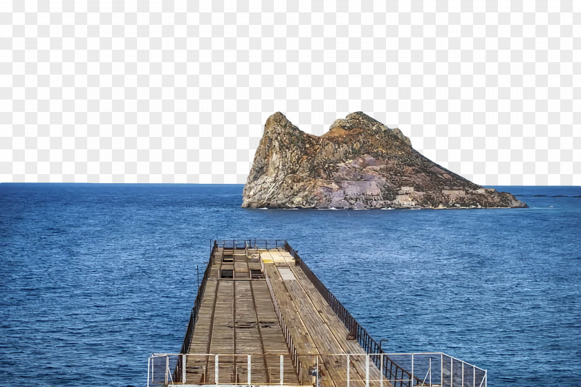 Islet Sea Promontory Headland Ocean PNG