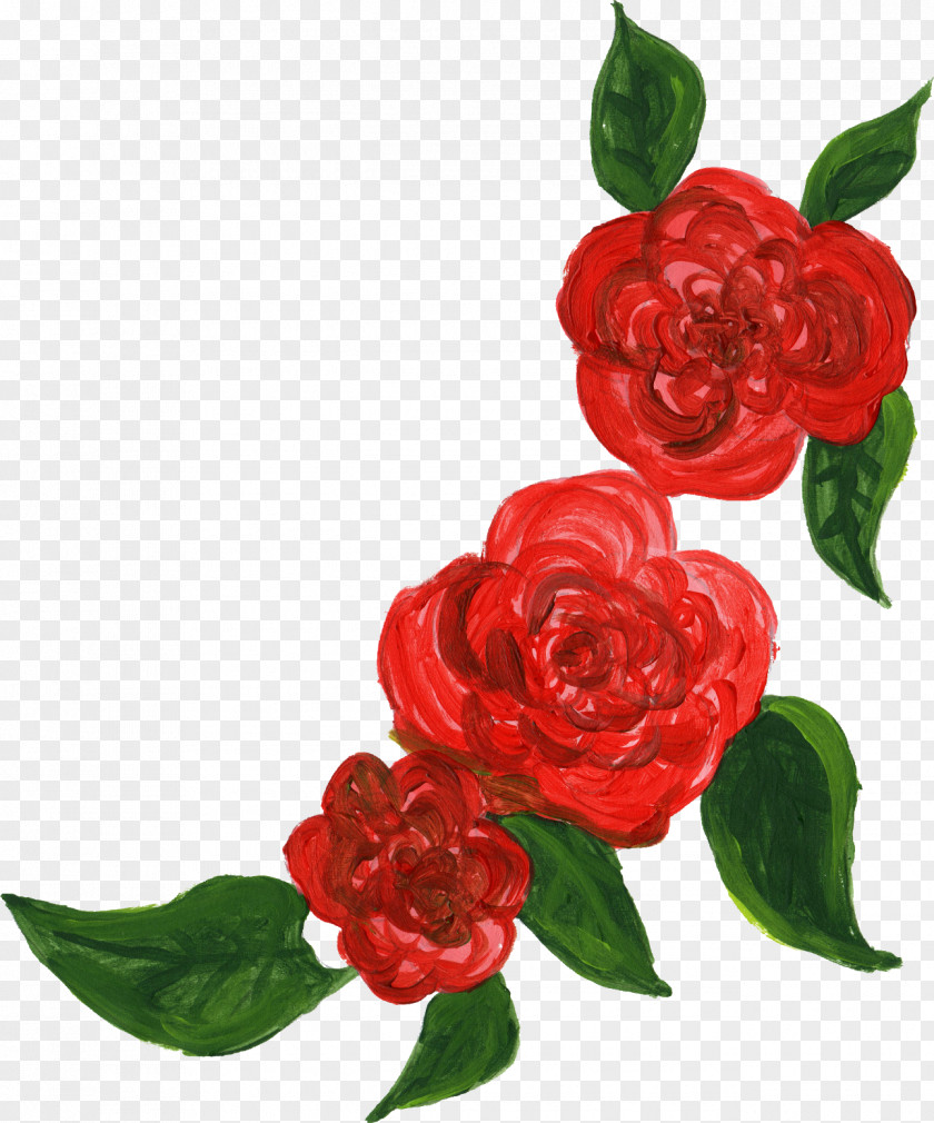 Red Flower Cut Flowers Garden Roses Bouquet PNG