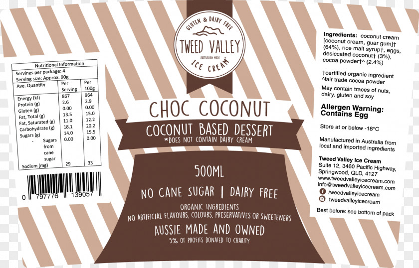 Coconut Ice Cream Brand Font PNG