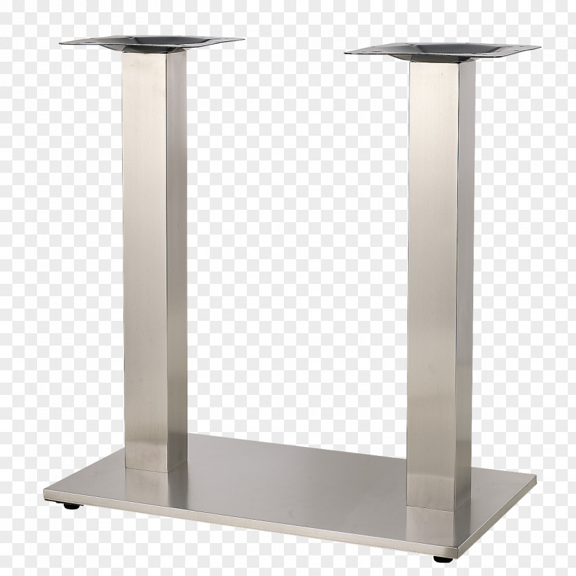 Table Stainless Steel Pedestal Brushed Metal PNG