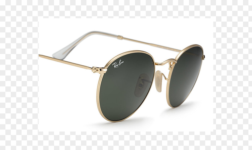 Ray Ban Ray-Ban Round Metal Aviator Sunglasses Fleck PNG