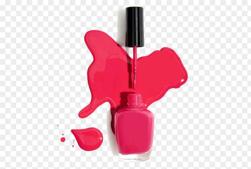 Pink Nail Polish Art Manicure Salon PNG