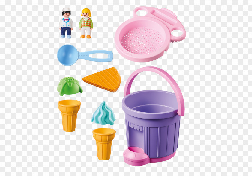 Sand Bucket Toy Playmobil Ice Cream Cones Parlor PNG