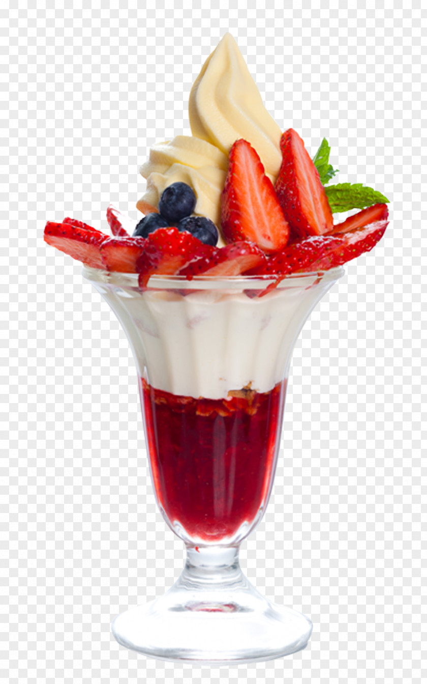 Cartoon Food Clip Clip,Strawberry Ice Cream Strawberry Sundae Frozen Yogurt PNG