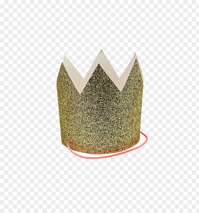 Crown Party Hat Glitter Gold PNG