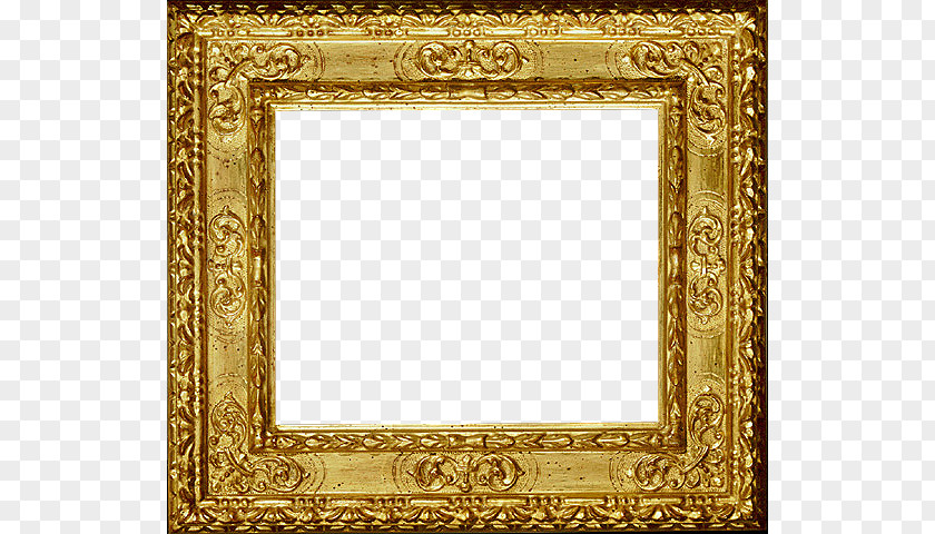 Gold Frame Picture PNG