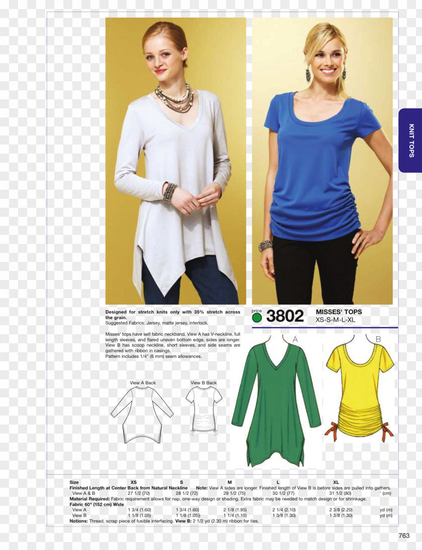 T-shirt Sleeve Sewing Top Pattern PNG