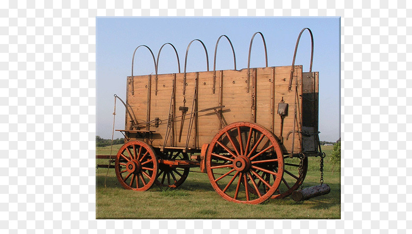 Goods Wagon American Frontier Cart Covered PNG