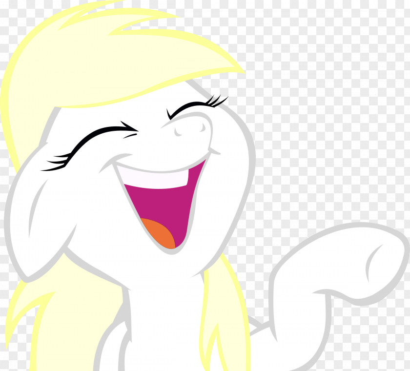 Laughing Pony Smile Face Woman PNG