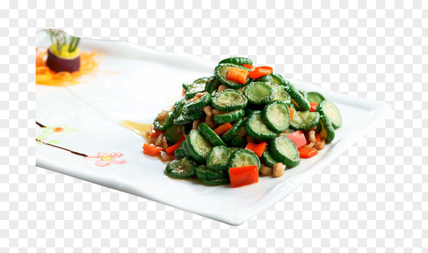 Cool Cucumber Fry Spinach Salad Pickled Asian Cuisine Vegetable PNG