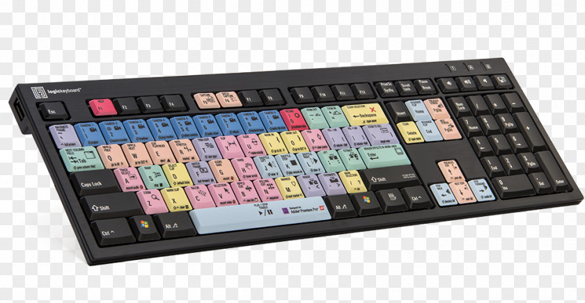 Computer Keyboard LogicKeyboard Adobe Premiere Pro Wireless CC Line Dt. (Alu) Apple PNG