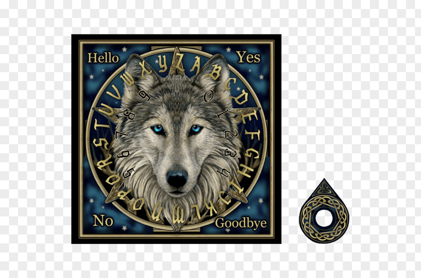 Ouija Gray Wolf Planchette Spirit Witchcraft PNG