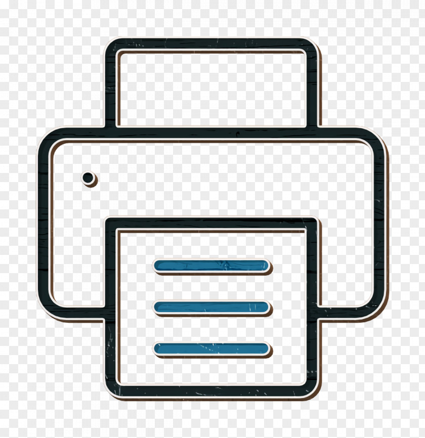 Rectangle Printer Icon Technology Business SEO Print PNG