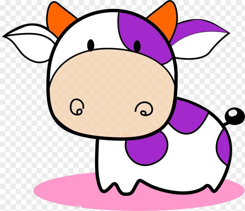 Small Cow Pattern Dairy Cattle Cartoon PNG