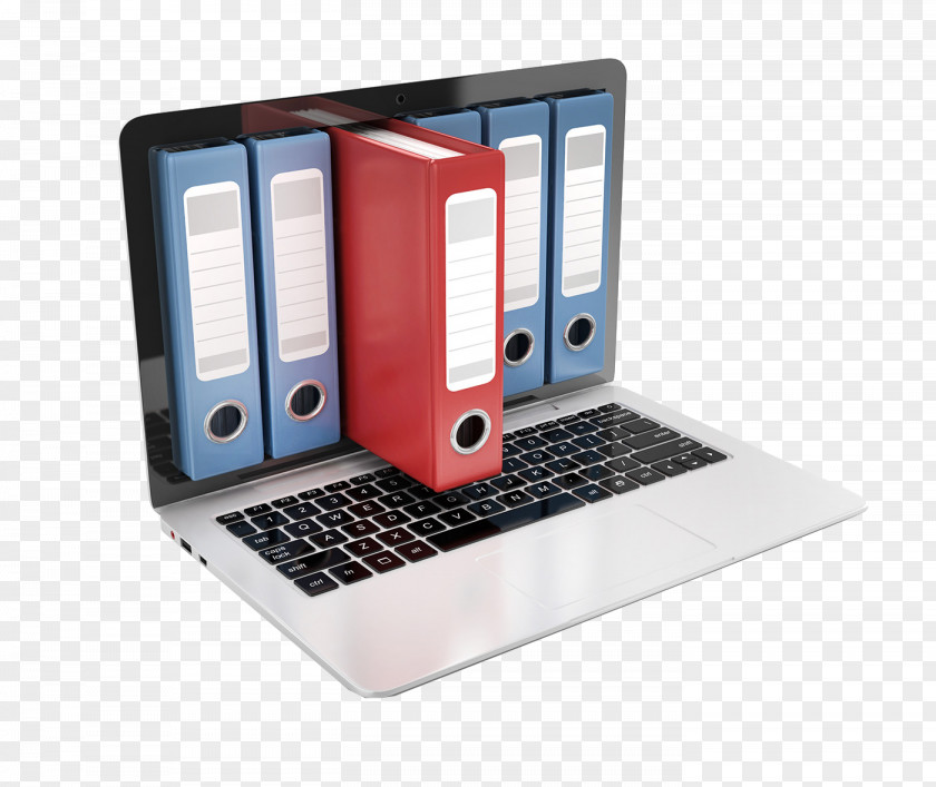 Creative Computer Bookshelf Electronic Document And Records Management System Business PNG