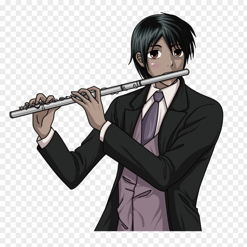 Flute Man Wind Instrument Musical Xiao Cartoon PNG