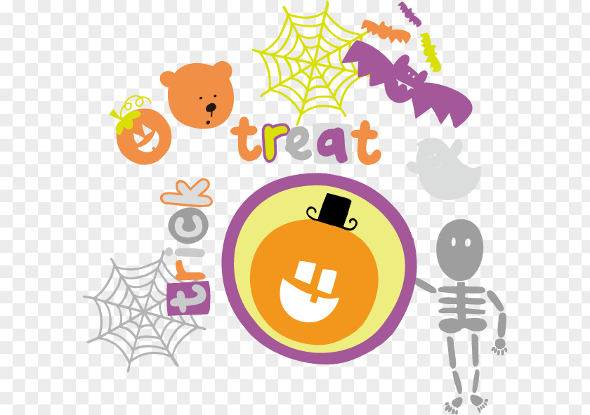 Halloween Design Elements Clip Art PNG