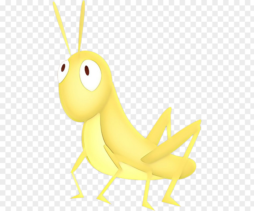Insect Yellow Cartoon Grasshopper Animal Figure PNG