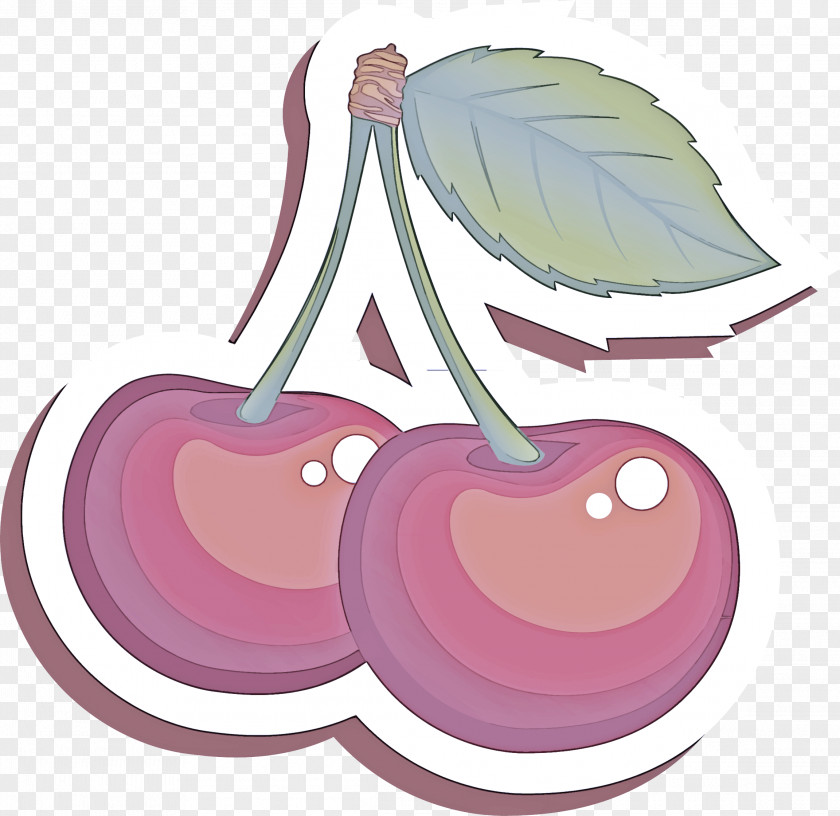 Cartoon Cherry Leaf Plant Heart PNG