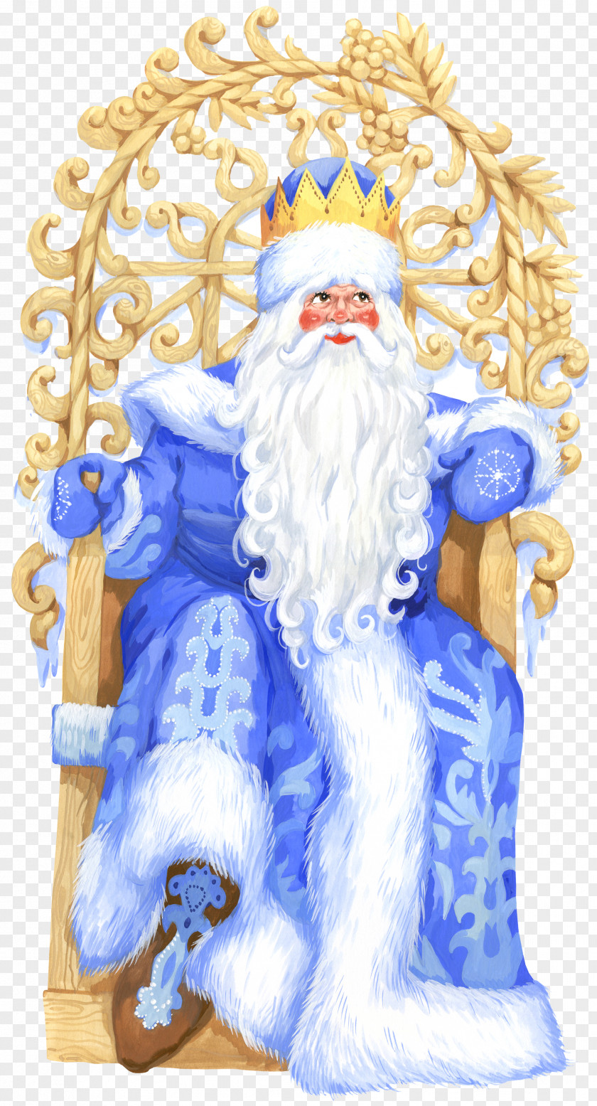 GRANDFATHER Santa Claus Ded Moroz Snegurochka Christmas Clip Art PNG