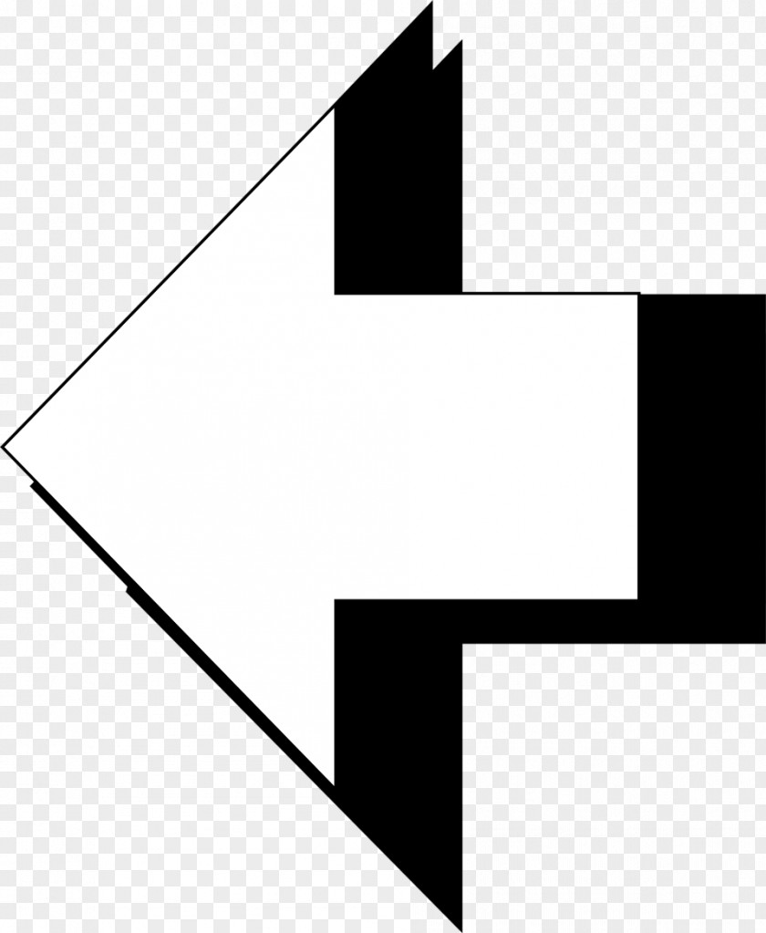 Left Arrow Black And White Monochrome PNG