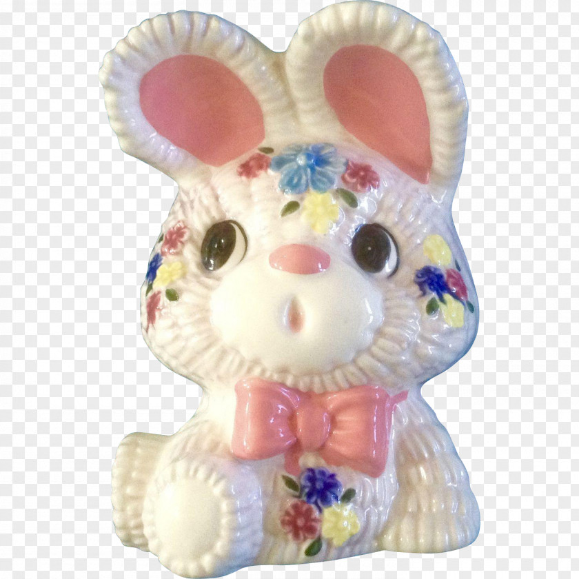 Rabbit Ceramic Easter Bunny Doll Figurine PNG