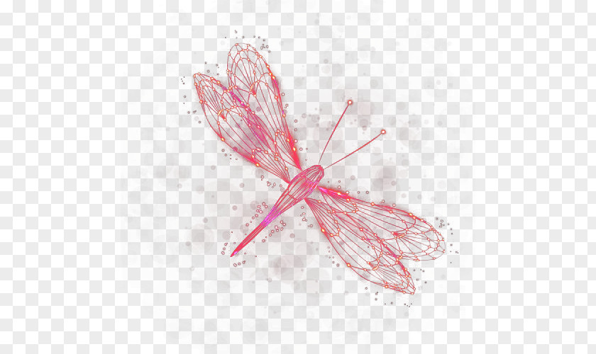 Red Dragonfly Butterfly Butterflies And Moths Pattern PNG
