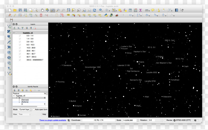Stellar Map Star Chart Computer Program Geographic Information System QGIS PNG