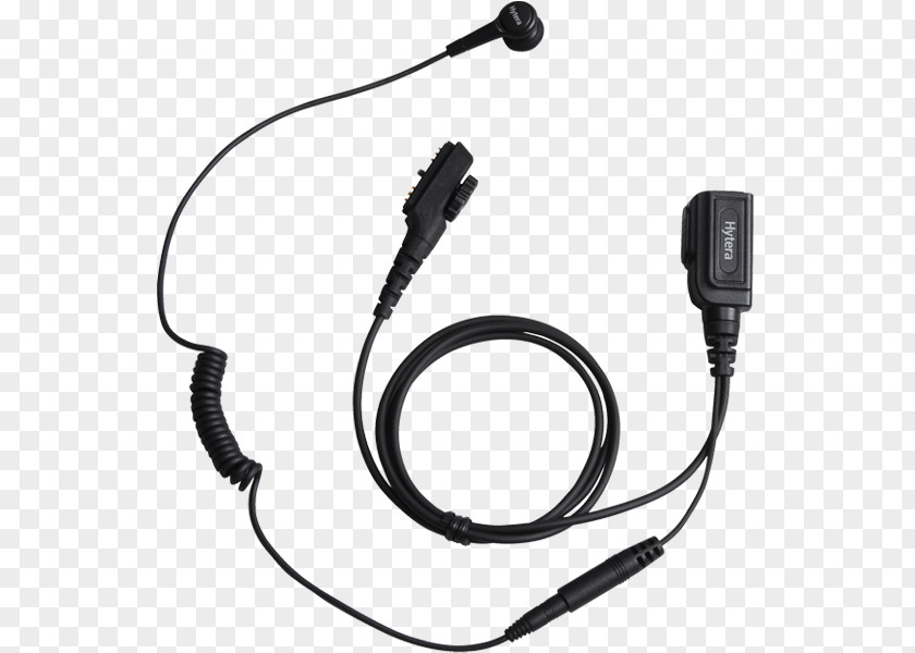 Wearing A Headset Two-way Radio Microphone Digital Mobile Hytera PNG
