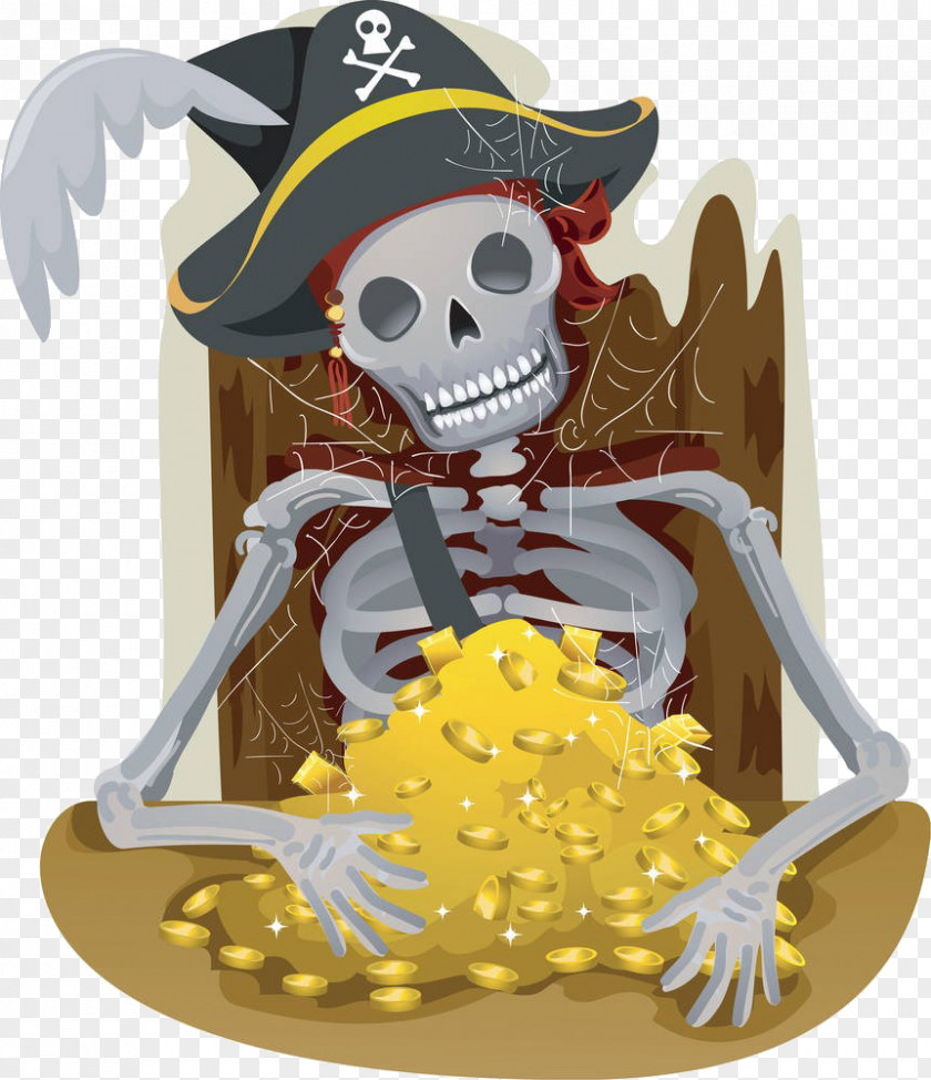 Cartoon Skeleton Pirate Piracy Royalty-free Illustration PNG