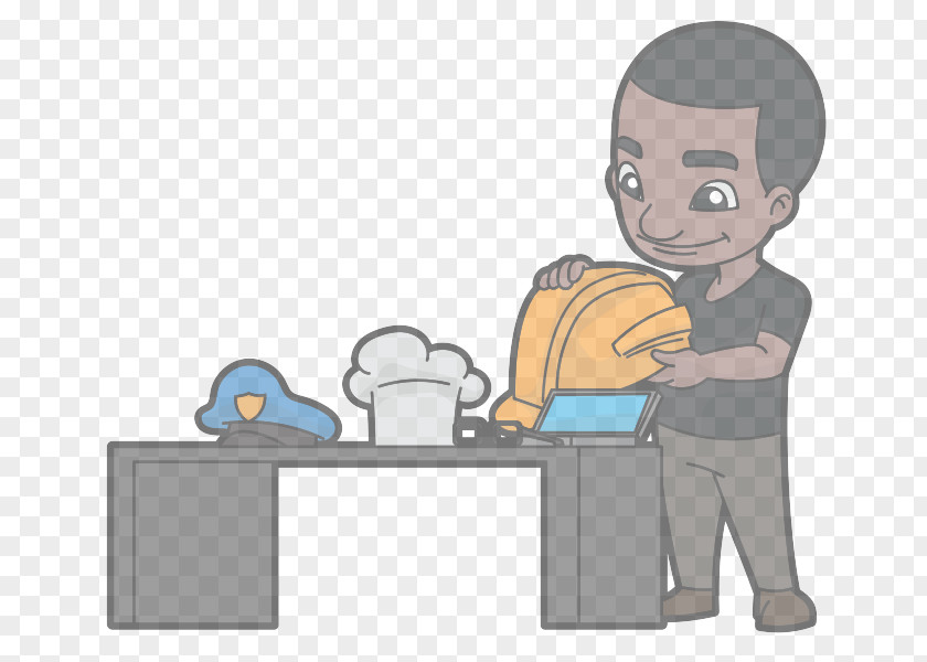 Desk Sitting Cartoon Table Clip Art Furniture Conversation PNG