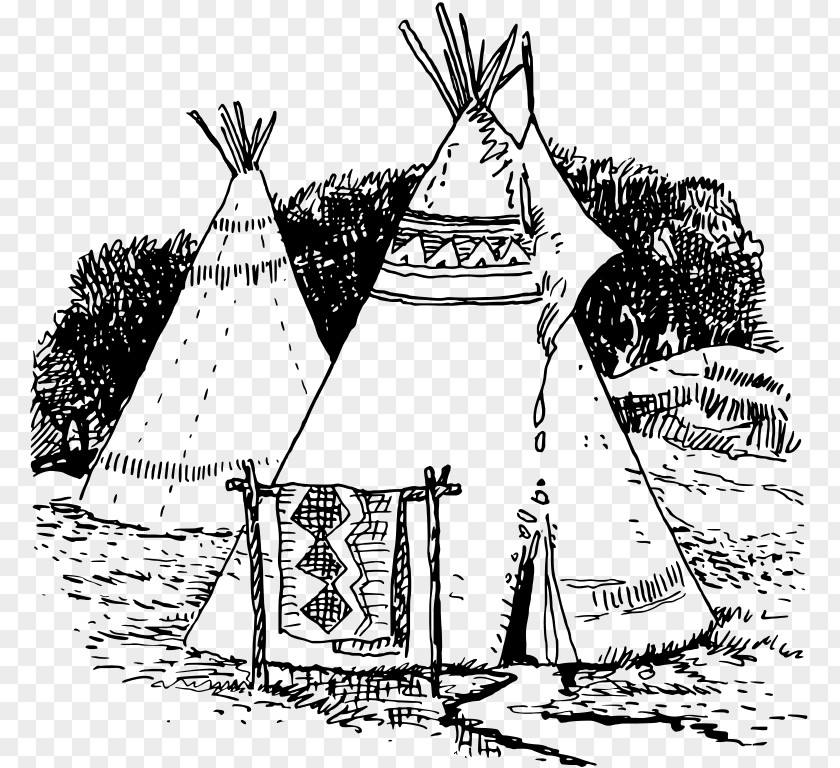 Indianer Clipart Great Plains Indians Tipi Native Americans In The United States Coloring Book PNG