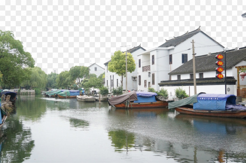 Old River Town House Zhouzhuang Download PNG