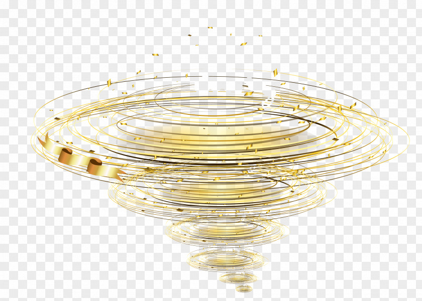 Simple Vector Golden Tornado Yellow Glass Brass PNG