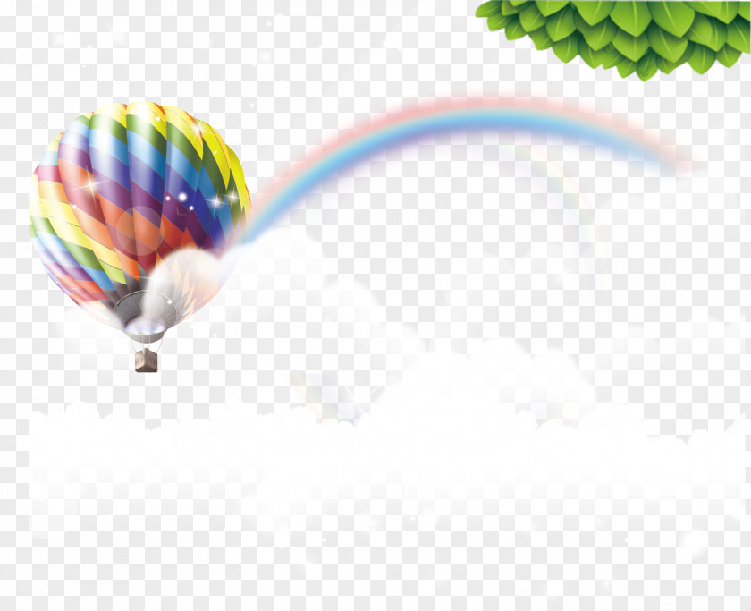 Hot Air Balloon Clouds Flight Icon PNG