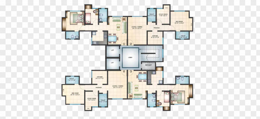 Mahavir Thane Floor Plan Apartment House PNG