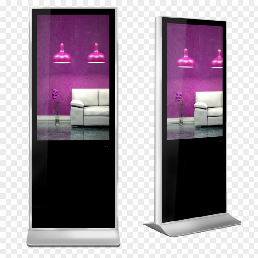 Design Flat Panel Display Interactive Kiosks Multimedia Advertising PNG