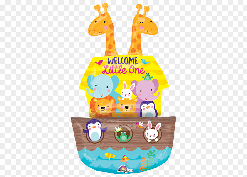 Noah's Ark Balloon Baby Shower Infant Party PNG