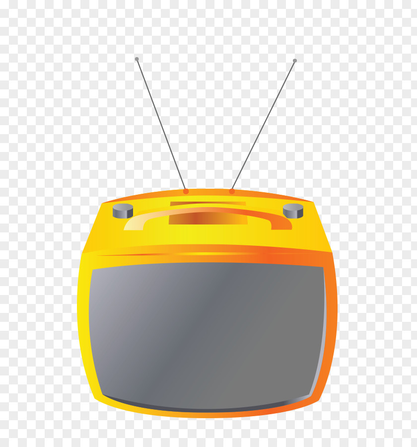 Yellow Cute TV Television Set PNG