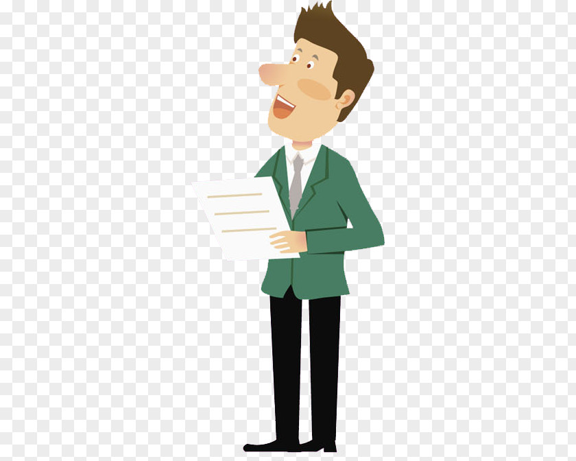 Suit Man Cartoon Drawing PNG