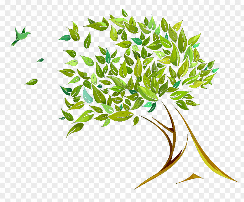 The Wind Bent Trees Branch Tree Leaf Clip Art PNG