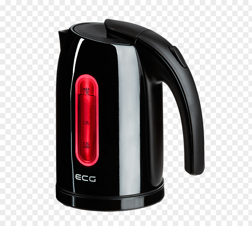 Kitchen Cord Reels ECG RK 1766 Rapid Boil Kettle Electric Volume Red PNG