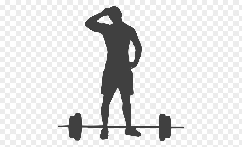 Silhouette Barbell Weight Training Fitness Centre Image PNG
