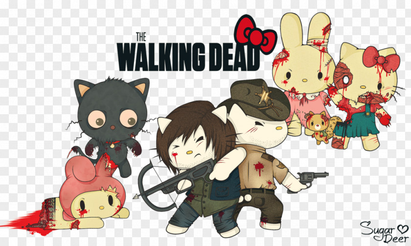 Hello Kitty Art The Walking Dead: Michonne Daryl Dixon Rick Grimes Character PNG