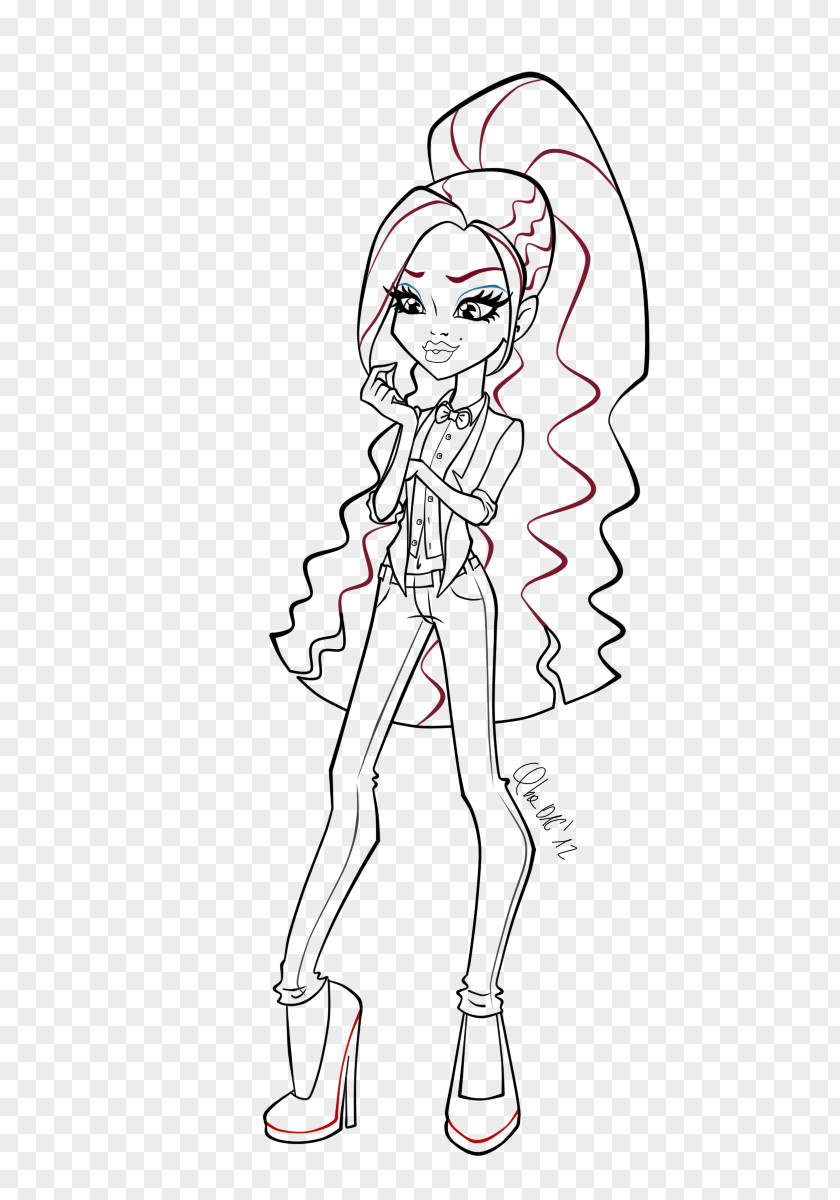 Monster High Body Doll Ghoul Coloring Book PNG