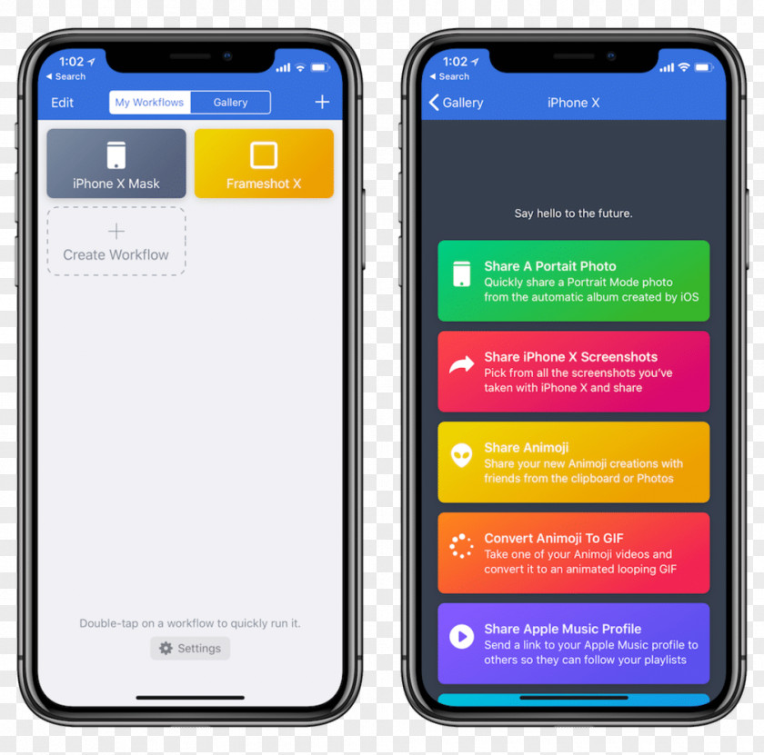 Apple IPhone X IOS 11 Workflow PNG