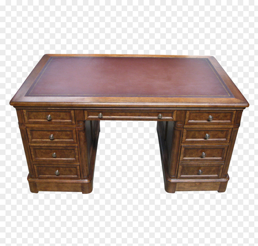 Retro European Style Table Furniture Desk Wood Stain Drawer PNG