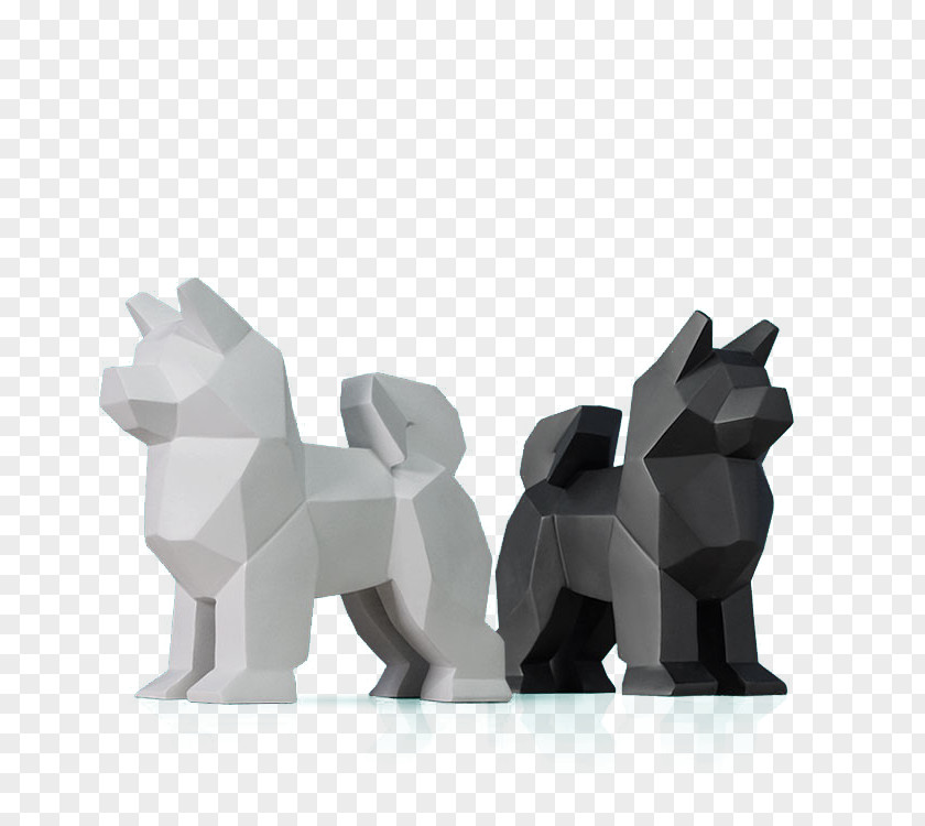 Three-dimensional Geometric Decoration Items Puppy Dog Solid Geometry PNG