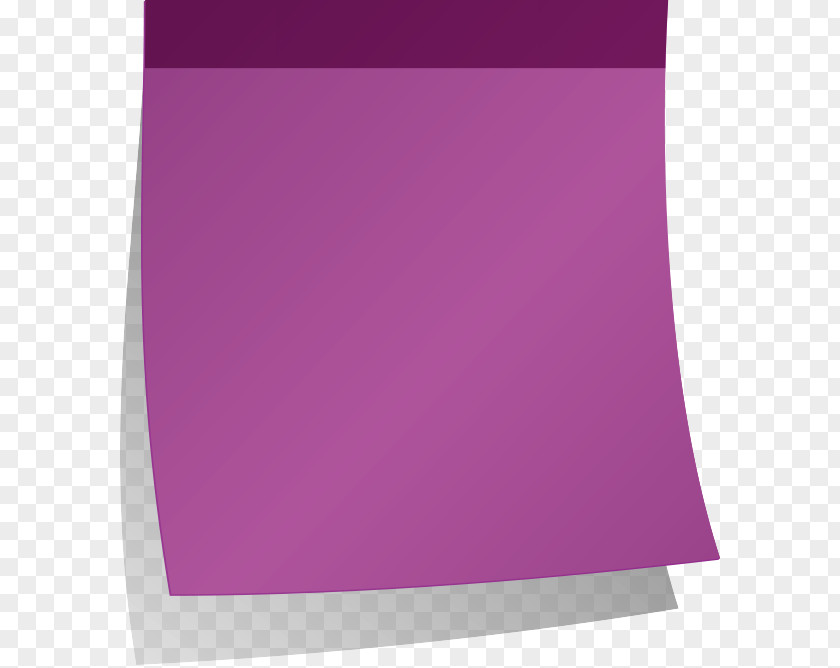 Vector Purple Notes Paper Sticker Clip Art PNG